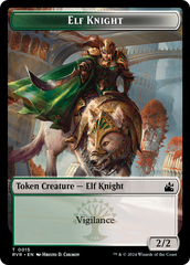 Elf Knight // Voja Double-Sided Token [Ravnica Remastered Tokens] | Arkham Games and Comics