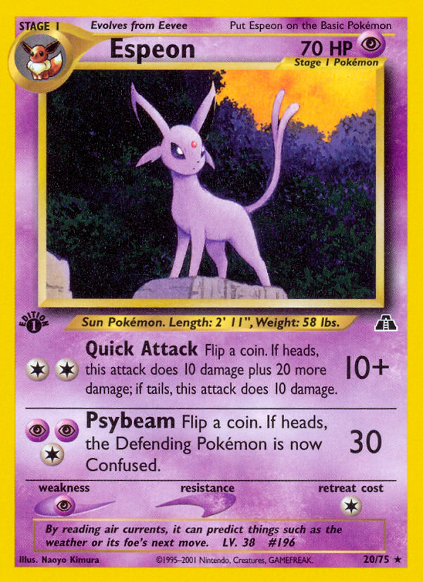 Espeon (20/75) [Neo Discovery 1st Edition] | Arkham Games and Comics