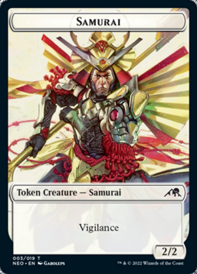 Samurai // Goblin Shaman Double-sided Token [Kamigawa: Neon Dynasty Tokens] | Arkham Games and Comics