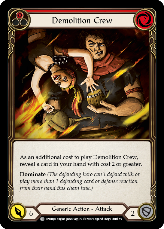 Demolition Crew (Red) [UZU010] (Outsiders Uzuri Blitz Deck) | Arkham Games and Comics