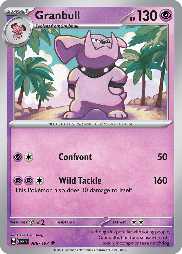 Granbull (088/197) [Scarlet & Violet: Obsidian Flames] | Arkham Games and Comics