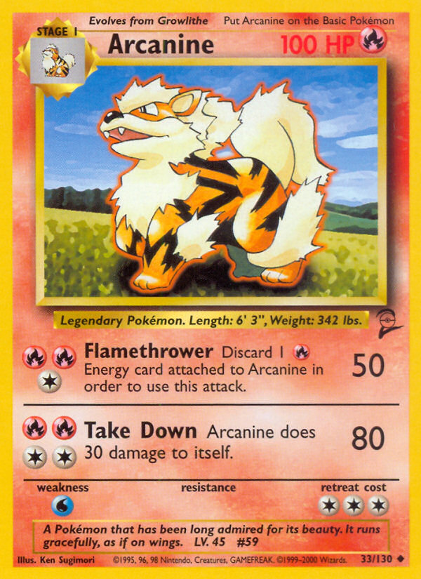 Arcanine (33/130) [Base Set 2] | Arkham Games and Comics