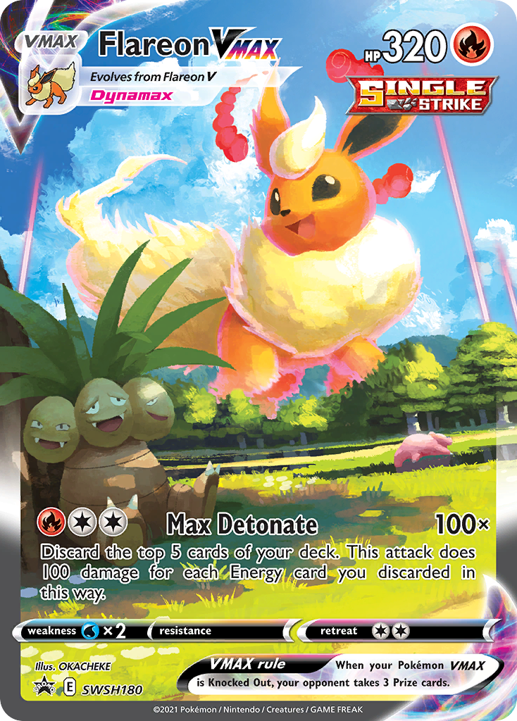 Flareon VMAX (SWSH180) (Jumbo Card) [Sword & Shield: Black Star Promos] | Arkham Games and Comics