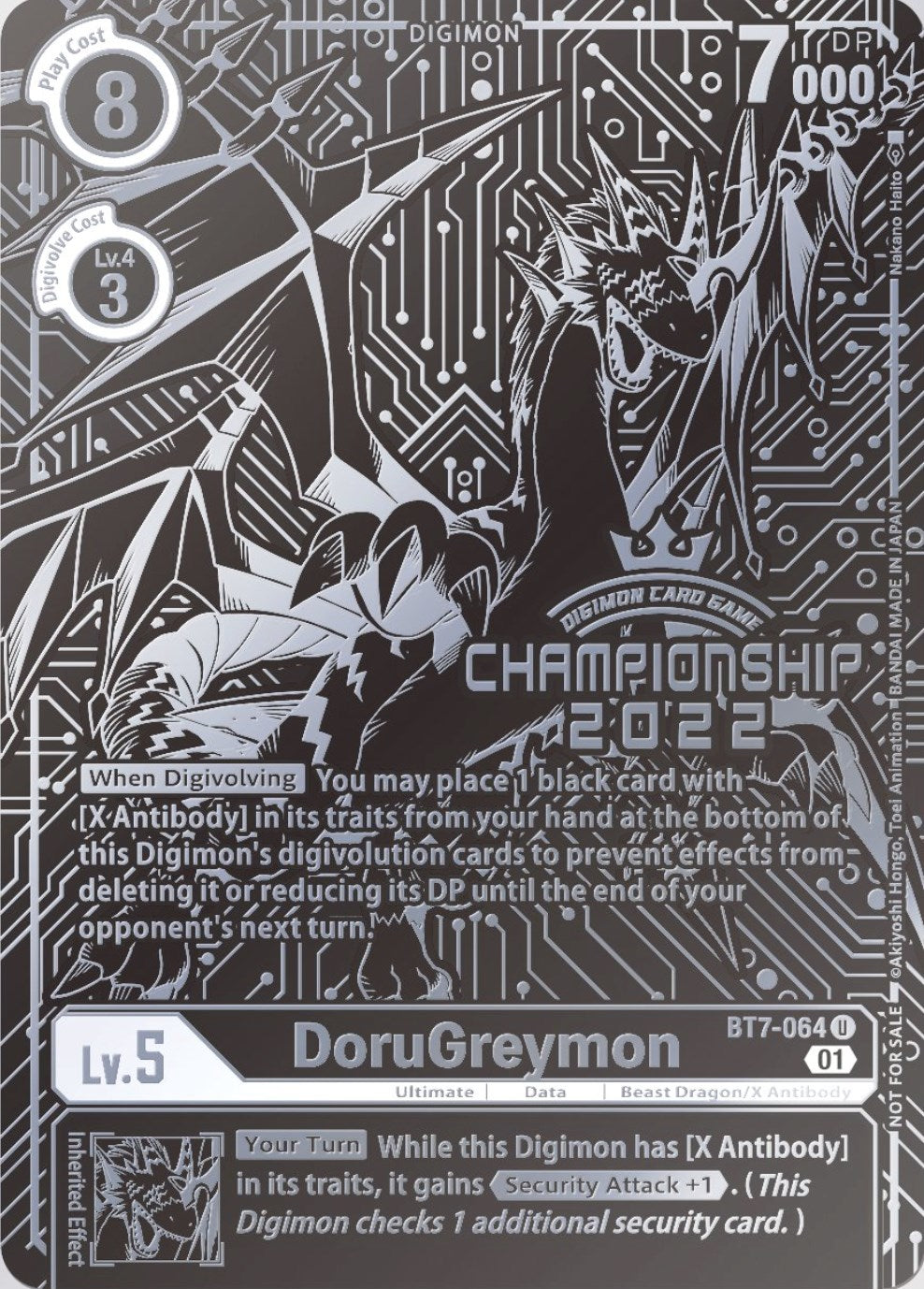 DoruGreymon [BT7-064] (2022 Championship Finals 2nd Place) [Next Adventure Promos] | Arkham Games and Comics