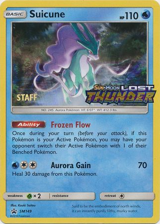 Suicune (SM149) (Staff Prerelease Promo) [Sun & Moon: Black Star Promos] | Arkham Games and Comics