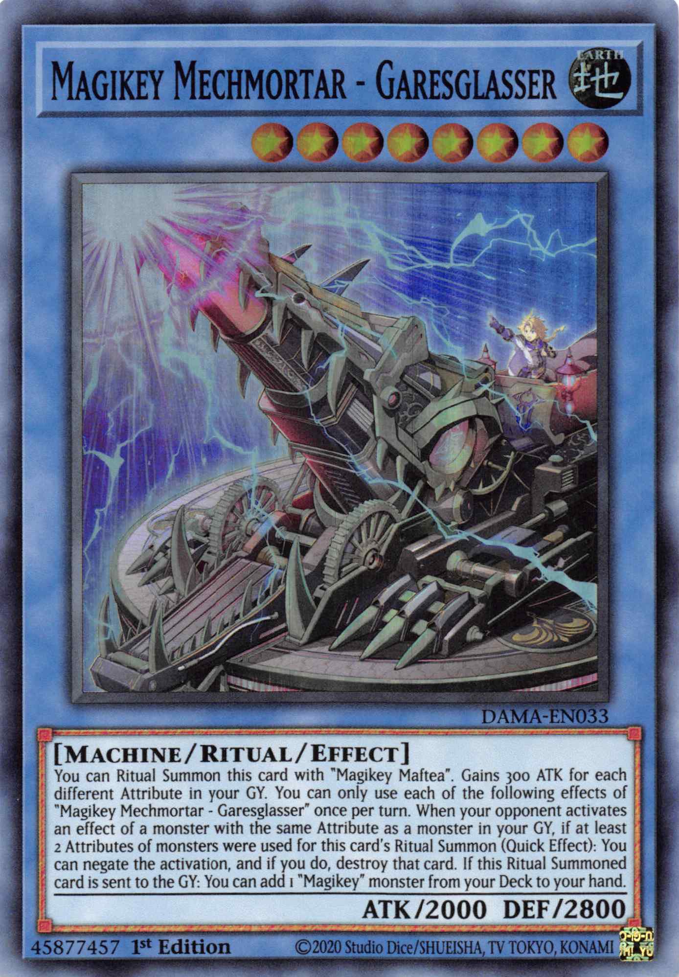 Magikey Mechmortar - Garesglasser [DAMA-EN033] Super Rare | Arkham Games and Comics