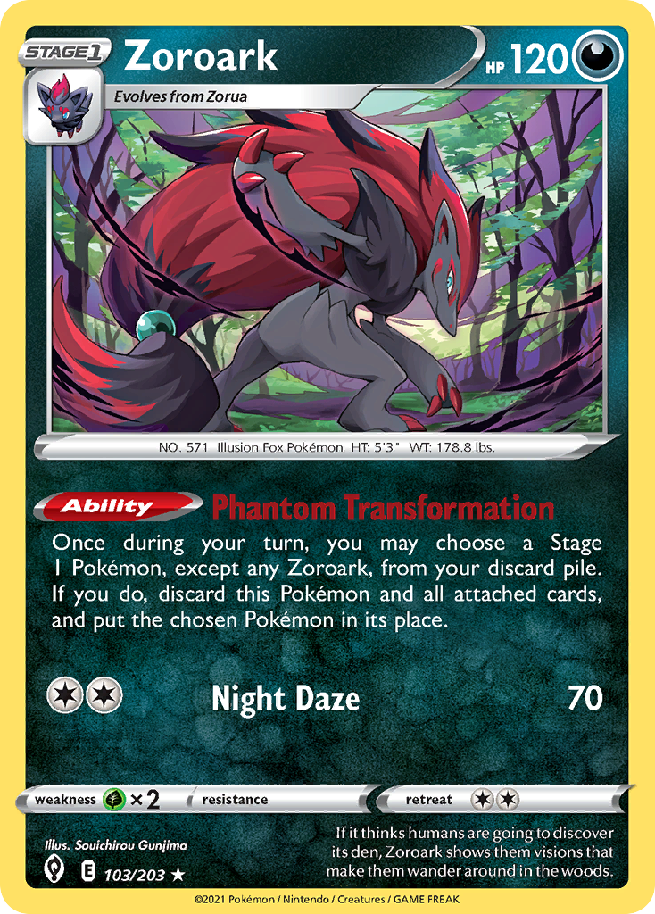 Zoroark (103/203) (Theme Deck Exclusive) [Sword & Shield: Evolving Skies] | Arkham Games and Comics