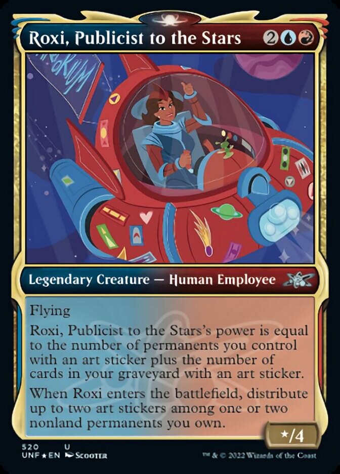 Roxi, Publicist to the Stars (Showcase) (Galaxy Foil) [Unfinity] | Arkham Games and Comics