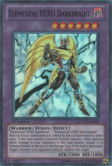 Elemental HERO Darkbright [LCGX-EN063] Super Rare | Arkham Games and Comics