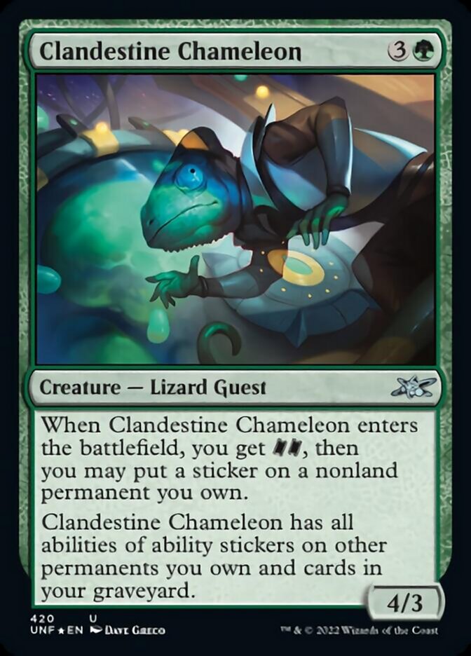 Clandestine Chameleon (Galaxy Foil) [Unfinity] | Arkham Games and Comics