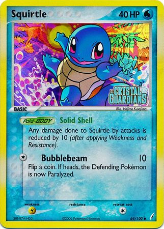 Squirtle (64/100) (Stamped) [EX: Crystal Guardians] | Arkham Games and Comics