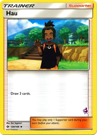 Hau (120/149) (Mewtwo Deck) [Battle Academy 2020] | Arkham Games and Comics