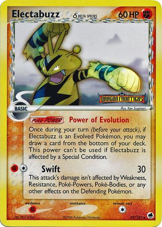 Electabuzz (29/101) (Delta Species) (Stamped) [EX: Dragon Frontiers] | Arkham Games and Comics