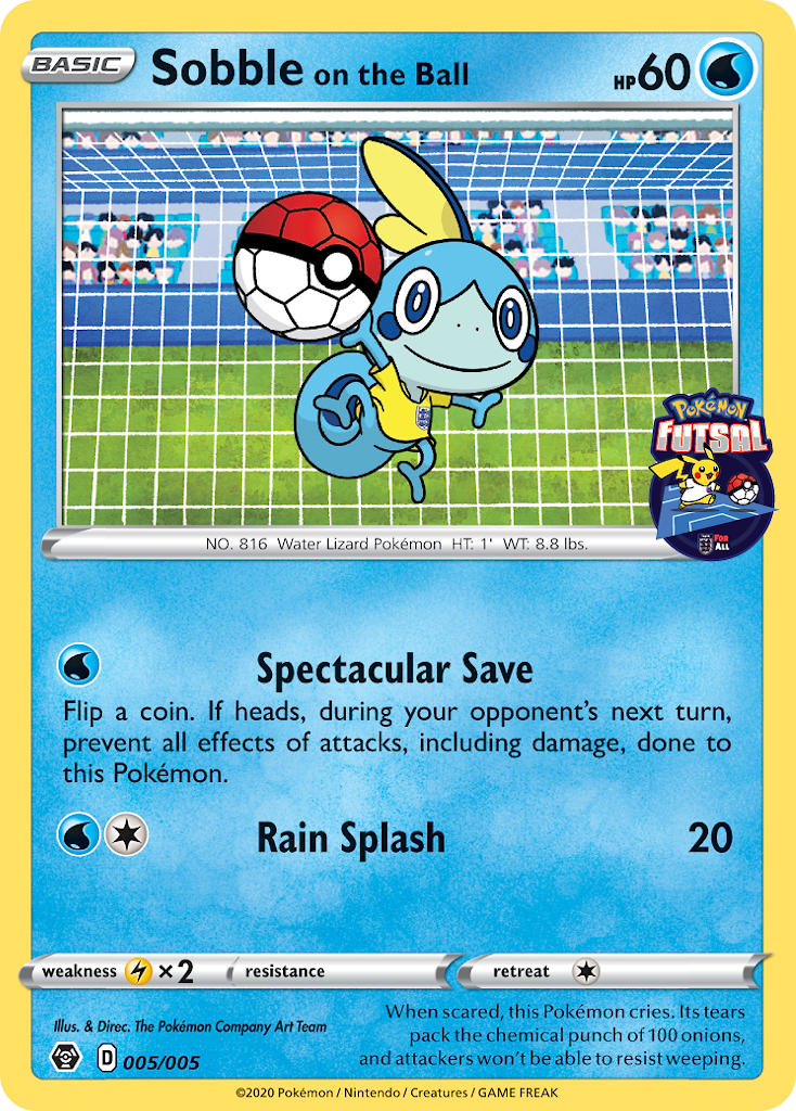 Sobble on the Ball (005/005) [Pokemon Futsal Collection] | Arkham Games and Comics