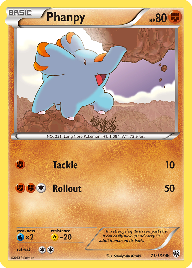 Phanpy (71/135) [Black & White: Plasma Storm] | Arkham Games and Comics