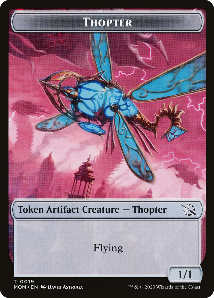 Warrior // Thopter Double-Sided Token [March of the Machine Tokens] | Arkham Games and Comics