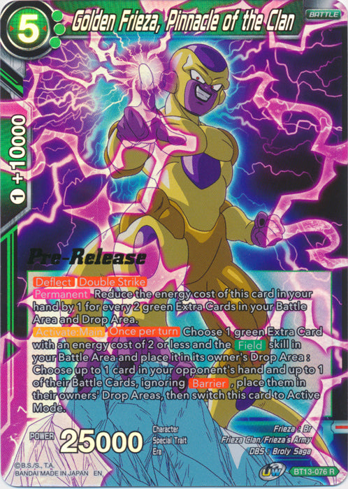 Golden Frieza, Pinnacle of the Clan (BT13-076) [Supreme Rivalry Prerelease Promos] | Arkham Games and Comics
