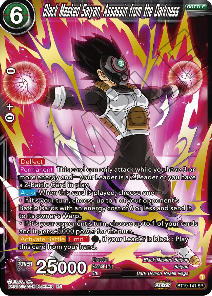 Black Masked Saiyan, Assassin from the Darkness (BT19-141) [Fighter's Ambition] | Arkham Games and Comics