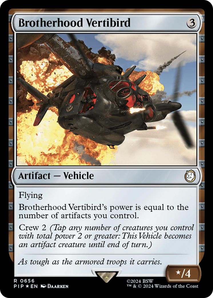 Brotherhood Vertibird (Surge Foil) [Fallout] | Arkham Games and Comics