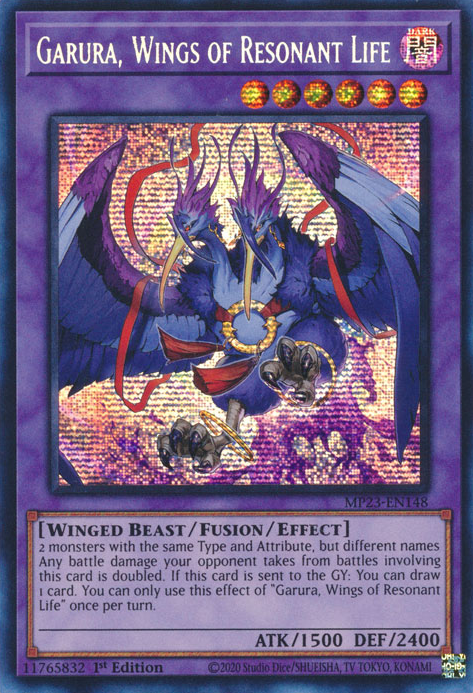 Garura, Wings of Resonant Life [MP23-EN148] Prismatic Secret Rare | Arkham Games and Comics