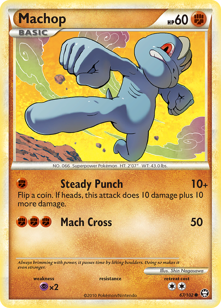 Machop (67/102) [HeartGold & SoulSilver: Triumphant] | Arkham Games and Comics