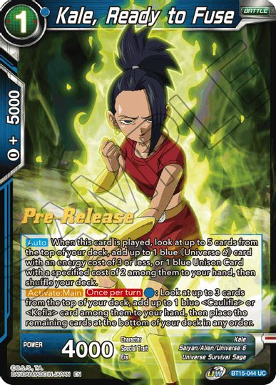 Kale, Ready to Fuse (BT15-044) [Saiyan Showdown Prerelease Promos] | Arkham Games and Comics