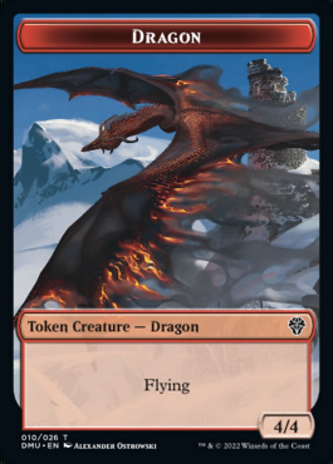 Dragon Token [Dominaria United Tokens] | Arkham Games and Comics