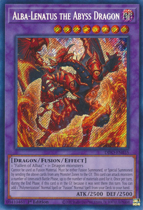 Alba-Lenatus the Abyss Dragon [DIFO-EN035] Secret Rare | Arkham Games and Comics