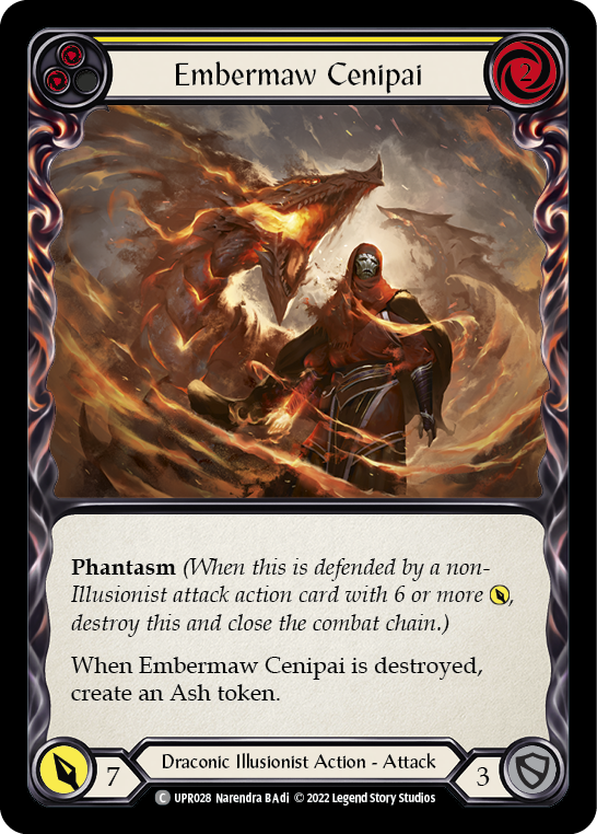 Embermaw Cenipai (Yellow) [UPR028] (Uprising)  Rainbow Foil | Arkham Games and Comics