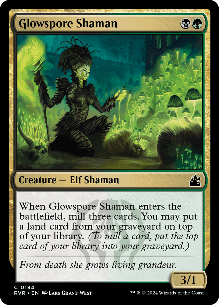 Glowspore Shaman [Ravnica Remastered] | Arkham Games and Comics