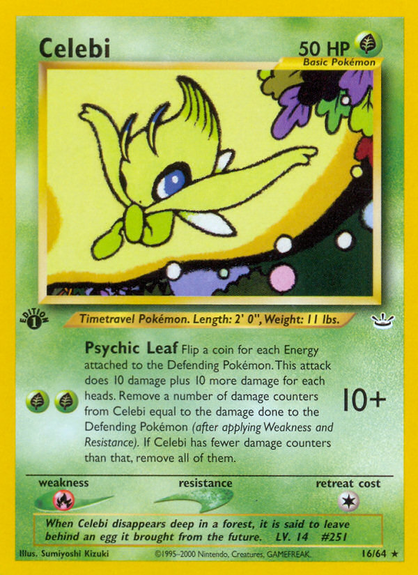 Celebi (16/64) [Neo Revelation 1st Edition] | Arkham Games and Comics