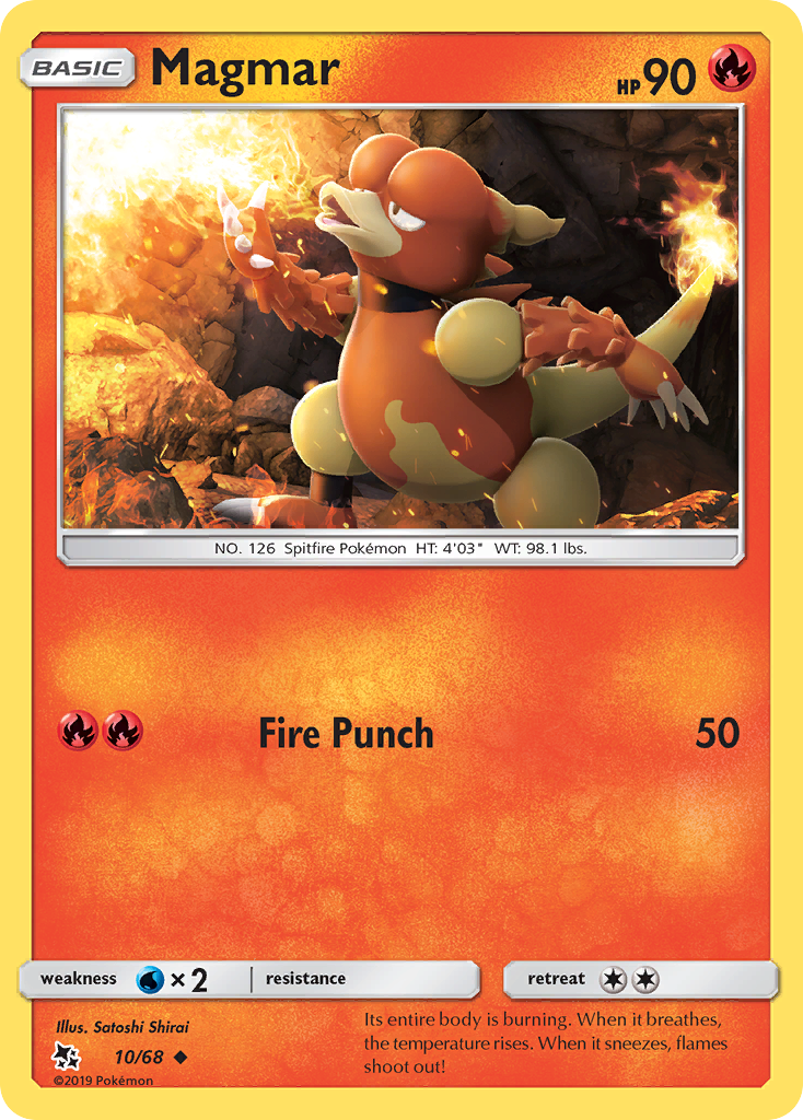 Magmar (10/68) [Sun & Moon: Hidden Fates] | Arkham Games and Comics