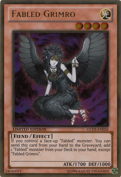 Fabled Grimro [GLD5-EN026] Gold Rare | Arkham Games and Comics