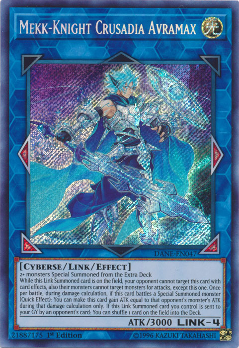 Mekk-Knight Crusadia Avramax [DANE-EN047] Secret Rare | Arkham Games and Comics