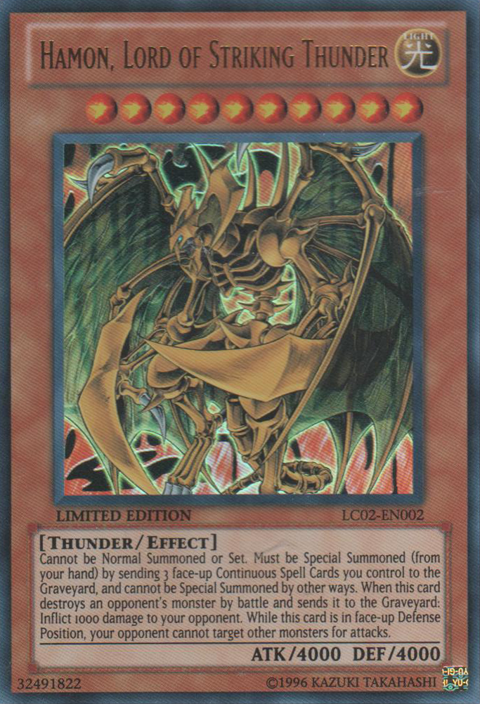 Hamon, Lord of Striking Thunder [LC02-EN002] Ultra Rare | Arkham Games and Comics