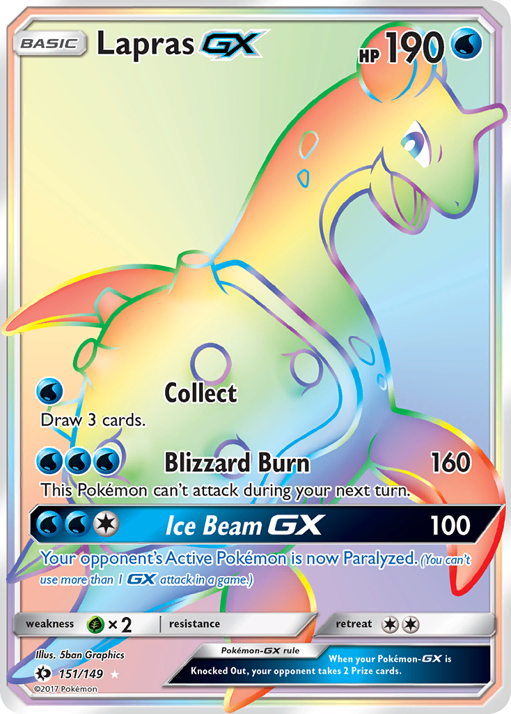 Lapras GX (151/149) [Sun & Moon: Base Set] | Arkham Games and Comics