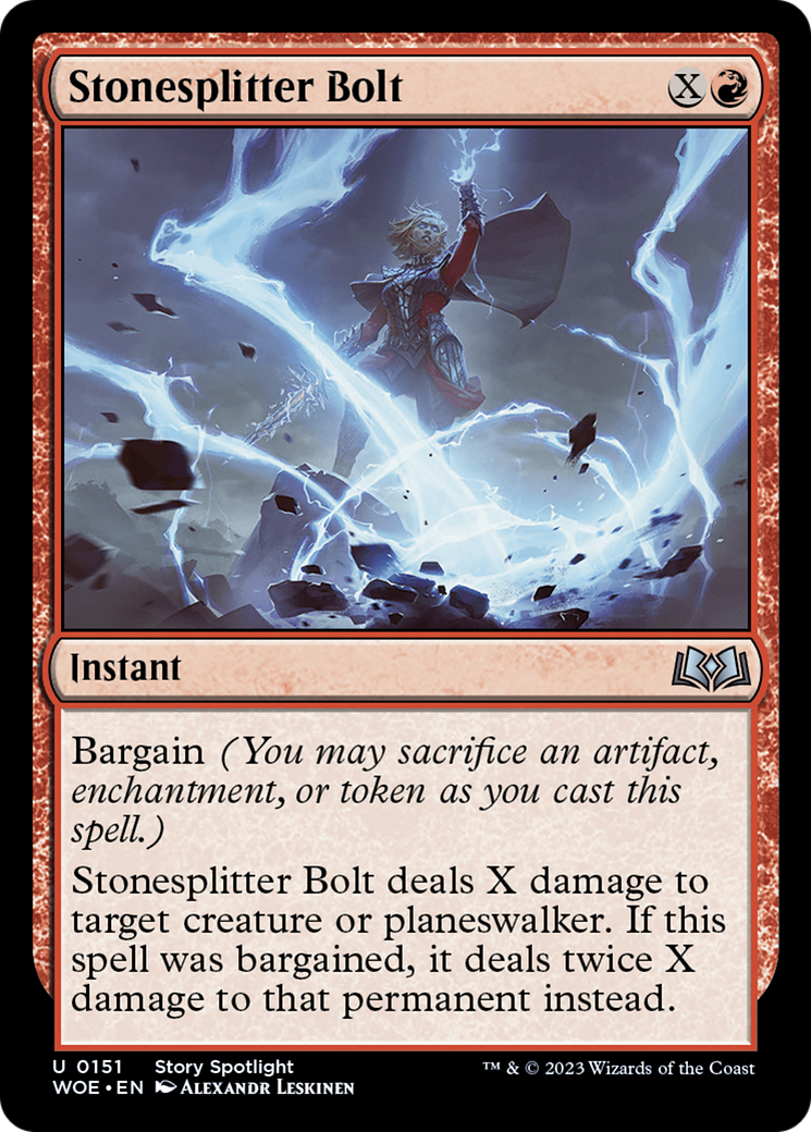 Stonesplitter Bolt [Wilds of Eldraine] | Arkham Games and Comics