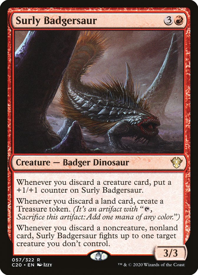 Surly Badgersaur [Commander 2020] | Arkham Games and Comics