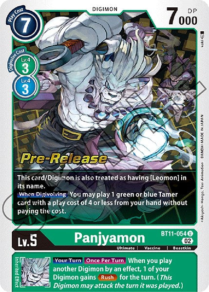 Panjyamon [BT11-054] [Dimensional Phase Pre-Release Promos] | Arkham Games and Comics