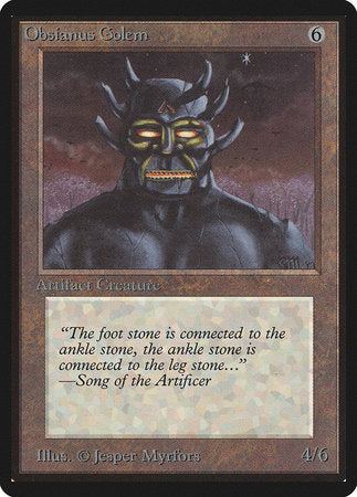 Obsianus Golem [Limited Edition Beta] | Arkham Games and Comics