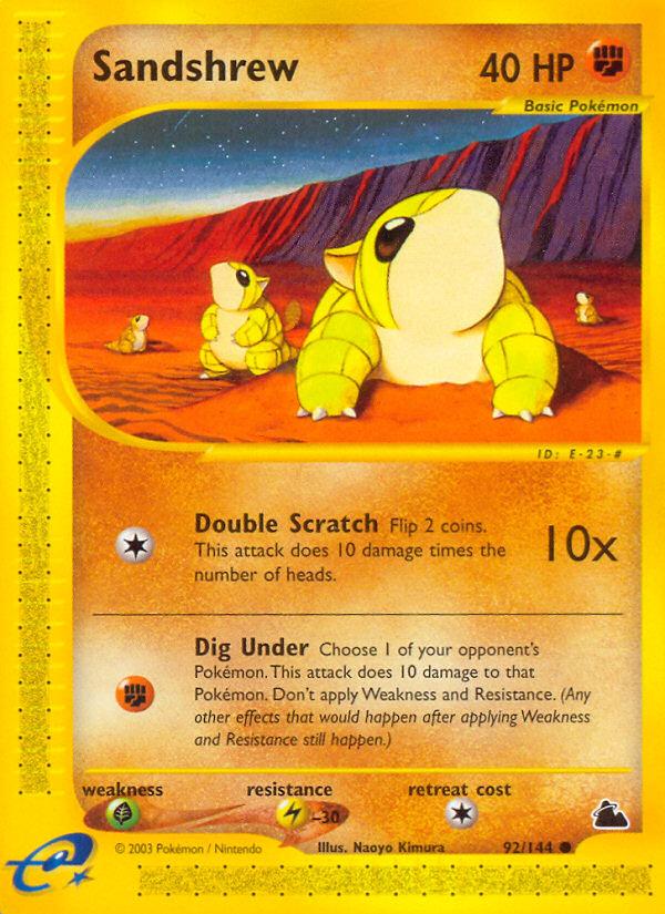 Sandshrew (92/144) [Skyridge] | Arkham Games and Comics