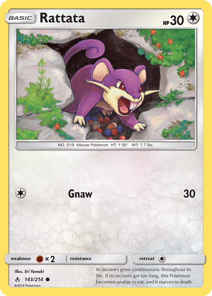 Rattata (143/214) [Sun & Moon: Unbroken Bonds] | Arkham Games and Comics
