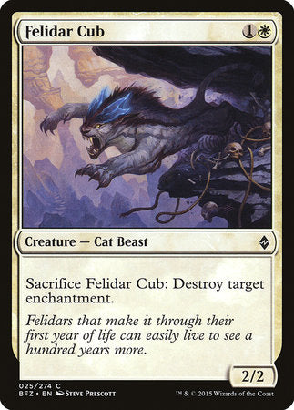 Felidar Cub [Battle for Zendikar] | Arkham Games and Comics