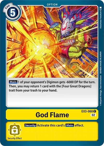 God Flame [EX3-068] [Revision Pack Cards] | Arkham Games and Comics