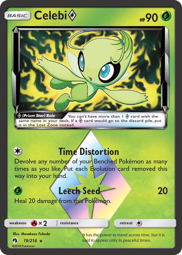 Celebi (19/214) (Prism Star) [Sun & Moon: Lost Thunder] | Arkham Games and Comics