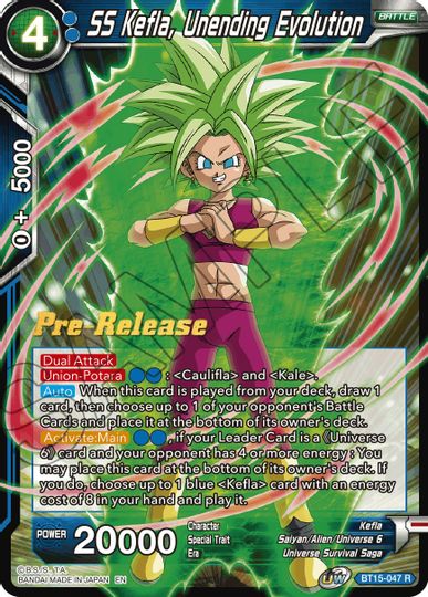 SS Kefla, Unending Evolution (BT15-047) [Saiyan Showdown Prerelease Promos] | Arkham Games and Comics