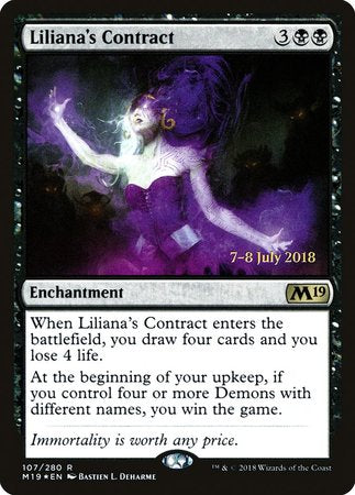 Liliana's Contract [Core Set 2019 Promos] | Arkham Games and Comics