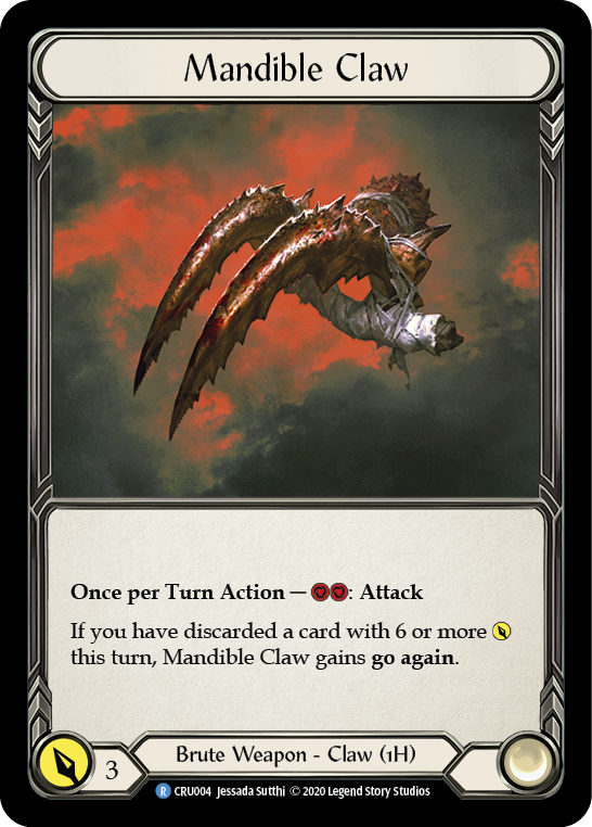 Mandible Claw [CRU004] (Crucible of War)  1st Edition Cold Foil | Arkham Games and Comics