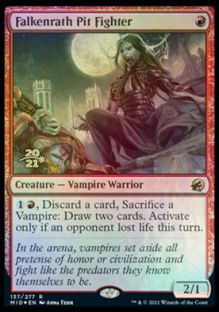 Falkenrath Pit Fighter [Innistrad: Midnight Hunt Prerelease Promos] | Arkham Games and Comics