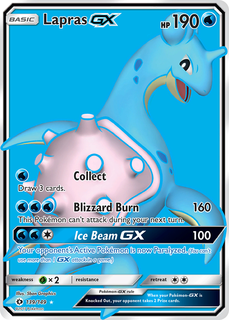 Lapras GX (139/149) [Sun & Moon: Base Set] | Arkham Games and Comics